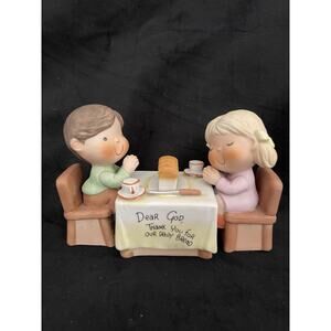 Vintage Enesco 1982 Daily Bread Figurine Children Bible Church Dear God Jesus